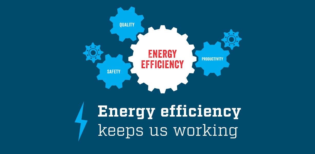 Energy efficiency keeps us working banner