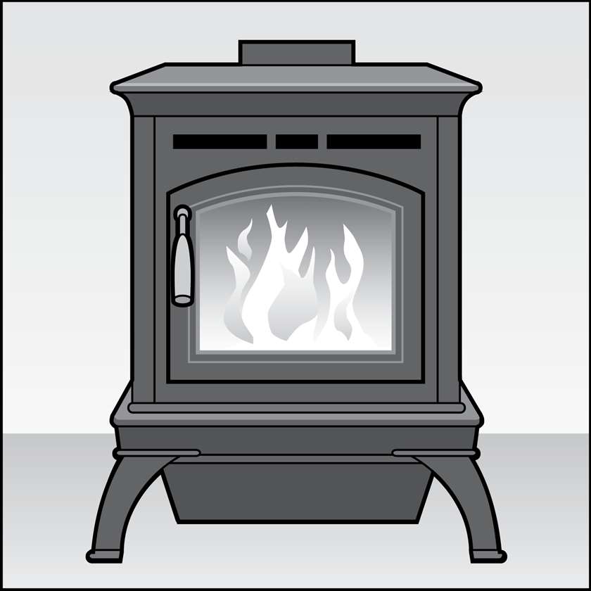 An illustration of a Wood and Pellet Stoves